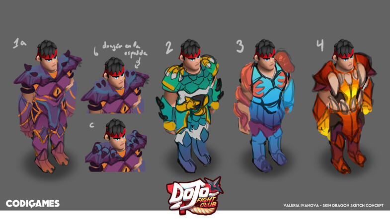 Dragon skin sketches!