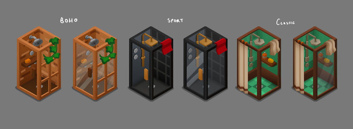 Idle Barber Shop Tycoon showers concept!