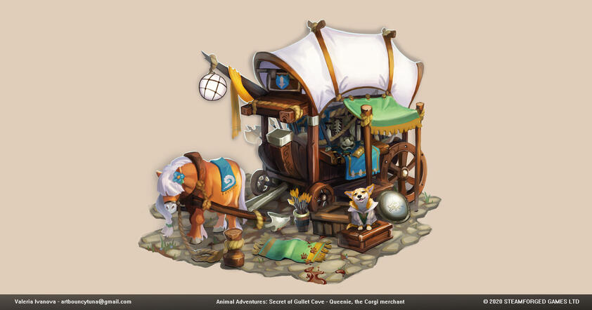 Queenie, the Corgi merchant